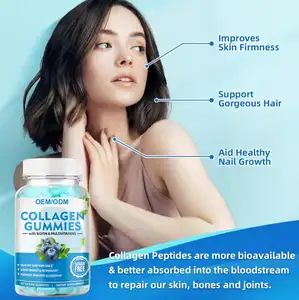 OEM Vitamine Kollagen Haar-Supplements Kollagen Kaugummi mit Biotin Multivitamine unterstützen Haarschneckenwachstum Haut gesund