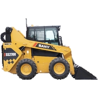 Loader Skid Steer Baru SANY SS270V 0.8 ton Mesin Yanmar dengan Quick Coupler Mini Skid Steer Loader 4x4 Mesin Wheel Loader Beroda