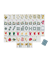 Jeu de Mahjong américain en acrylique Tiles160 - Fairways & Flowers, un cadeau de jeu luxueux et élégant