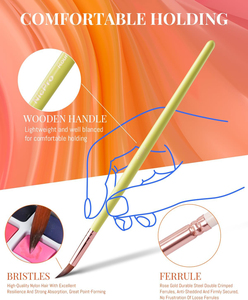 Professionale Color acqua con linguetta tonda per gatto a punta spazzola per dipingere 10 pz Set di pennelli per <span class=keywords><strong>acquerello</strong></span> pastello - Product Image 3