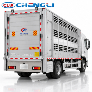 Camion de transport de bétail Dongfeng Chenglong 18 tonnes de charge utile, camion porte-animaux avec hayon hydraulique, transport de volailles - Product Image 3