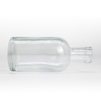 Bouteilles de spiritueux en verre extra clair de 200 ml, 375 ml, 500 ml, forme ovale, avec impression sérigraphique, design gratuit