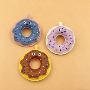 Premium PU Leather Donut Keychain Cute Plush Donut <b>Bag</b> Charm Car <b>Keys</b> <b>Ring</b> Exquisite High-End Purse Accessory Fashion Ornament - Product Image 1