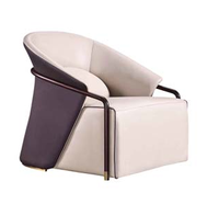 Fauteuil individuel pour salon, hall d'hôtel, structure en contreplaqué d'eucalyptus