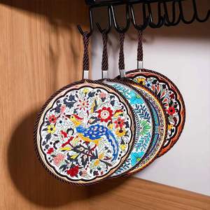 Vente en gros de tapis de table en céramique personnalisés avec impression rétro SYH1201, antidérapants, isolants, pour tasses à thé, café, etc. - Product Image 2