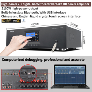 7.1 Tower Home System Surround <b>Sound</b> Wooden KTV <b>Sound</b> Set Digital HD Amplifier Supports 3D/8K ATMOS/DTS:X 7.1 Home Syste - Product Image 4
