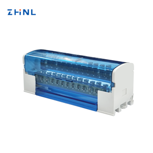 Connettore Din Rail <span class=keywords><strong>2</strong></span>/4 fase in ottone a vite in ottone cavo a vite scatola di giunzione morsettiera in rame blocco di distribuzione di potenza - Product Image 4