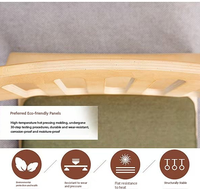 Chaise de sol ergonomique en bois BST avec coussin, style japonais Tatami, pour la méditation, le salon, la chambre à coucher
