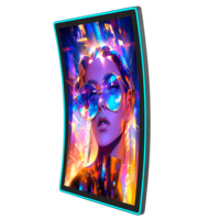 Nuevo Monitor de Pantalla Táctil LED de 55 Pulgadas a Todo Color con Efecto de Desplazamiento Tipo C para Publicidad en Centros Comerciales y Negocios