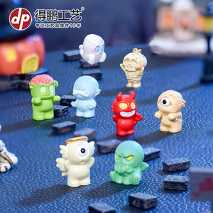 Ornements en résine de monstres de dessins animés d'Halloween, fantômes et impés mignons, décorations de bureau, aménagement de scènes de fêtes, vente en gros - Product Image 4