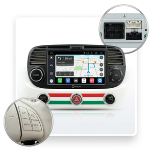 Autoradio JIUTREE pour Fiat 500 2007-2015 avec écran multimédia, navigation et Carplay - Product Image 1
