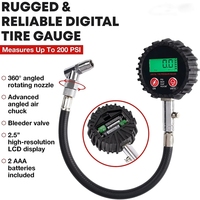 Manomètre numérique de pression d'air haute précision pour voiture, moto, camion avec batterie remplaçable, professionnel et robuste
