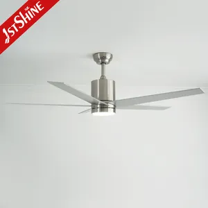 1stshine LED ventilateur de plafond 56 pouces grand 5 pales MDF ventilateur de plafond fantaisie avec lumière led