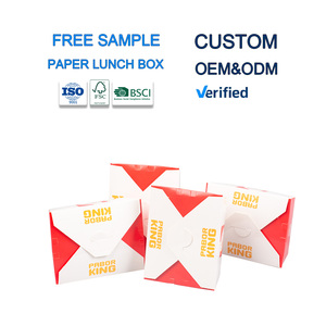 Hamburguesas Caja de hamburguesas Embalaje de comida rápida personalizado Papel Kraft Caja de hamburguesas desechable Caja de sándwich Carpetas de embalaje de aperitivos - Product Image 3