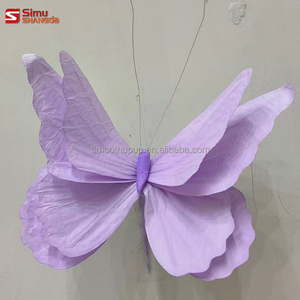 Nuova Serie di Farfalle Giganti Viola per Decorazioni Matrimoniali, Decorazioni <span class=keywords><strong>Fantasy</strong></span> per Matrimoni con Farfalle Giganti - Product Image 4
