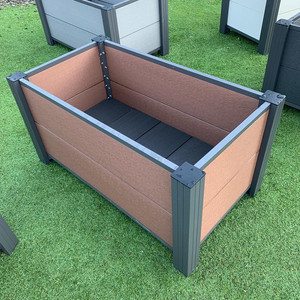 Décoration extérieure jardin maison bricolage facile lit WPC <span class=keywords><strong>bois</strong></span> plastique composite fleurs jardinières & pots wpc <span class=keywords><strong>jardinière</strong></span> pour restaurant jardin - Product Image 1