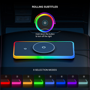 Base de Carga Inalámbrica RGB de 15W para Coche, Cargador Magnético Inalámbrico para <span class=keywords><strong>iPhone</strong></span> 17 16 15 Pro Max y Samsung S26 S25 - Product Image 2