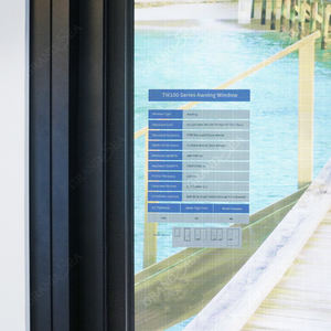 Auvent en aluminium <span class=keywords><strong>de</strong></span> style européen, prix bas, fenêtres en verre avec <span class=keywords><strong>enrouleur</strong></span> à chaîne, tailles standard d'auvents <span class=keywords><strong>de</strong></span> fenêtre - Product Image 6