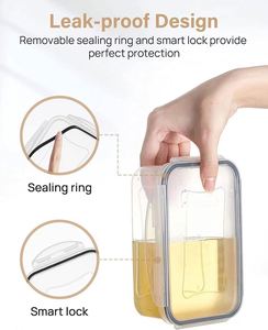 Ensemble de 26 contenants en plastique PP scellés avec couvercle transparent, anti-fuite, sans BPA, moulage par injection, boîte de rangement pour réfrigérateur de cuisine - Product Image 2
