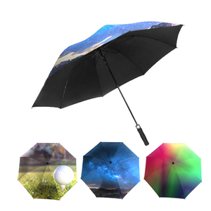 Ombrello personalizzato con stampa Logo Golf ombrello di colore rosso e <span class=keywords><strong>blu</strong></span> forte di alta qualità - Product Image 5