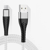Câble de charge USB 3-en-1 en nylon GIFTEK, charge rapide 2A, certifié RoHS, conducteur en cuivre étamé pour scanner de codes-barres et imprimante iOS