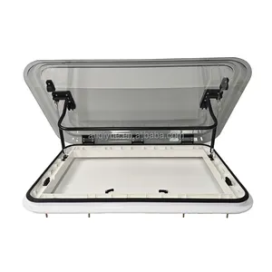 Precio de fábrica Marco blanco de aluminio Ventana de techo solar RV Camper Remolque LED Skylight 800x500mm - Product Image 1