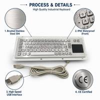 Base de hierro ultrafina IP65, teclado impermeable, teclado de Metal USB, panel táctil de acero inoxidable, quiosco, cajero automático, botón de silicona