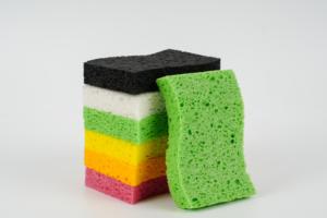 Éponge de nettoyage en pâte de bois composite double face de type S, épaisse et durable, en gros - Product Image 4