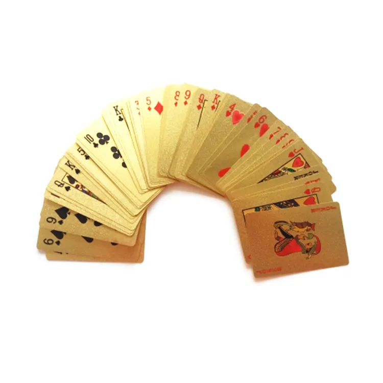 24K Gold Playing Cards Poker Game Deck Gold Foil Poker Set