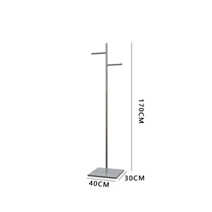 Présentoir de Vêtements pour Hommes en Acier Inoxydable Argenté sur Pied, Style <span class=keywords><strong>Baroque</strong></span>, Multifonctionnel, Facile à Assembler, pour la Mode en Ligne - Product Image 6
