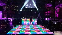 Piste de danse portable colorée DMX 100X100cm pour club de fête