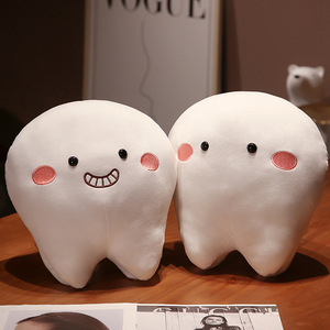 Coussin créatif et mignon en forme de dents, jouet en peluche pour enfants, poupée de protection dentaire, jouet en peluche souriant en forme de dents - Product Image 5