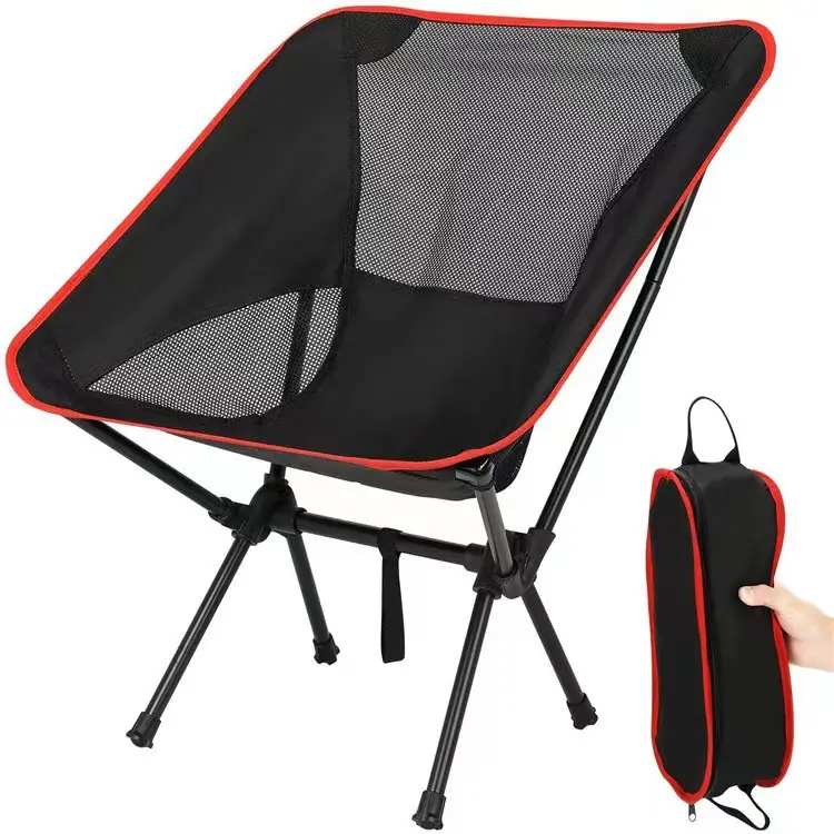 Katlanır taşınabilir hafif alüminyum katlanabilir sandalye kamp sandalyeleri açık ay kamp sandalyesi