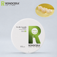 Bloc de zircone polyvalent Rondcera pour laboratoire dentaire, matériau pour couronne esthétique antérieure, haute translucidité, teinte naturelle