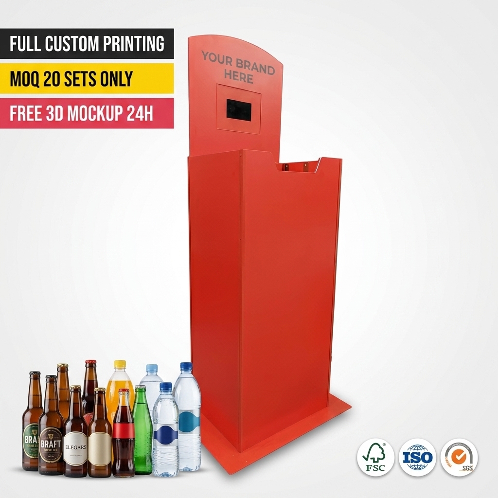 Custom Metal Beverage Modern Display Racks Gravity Feed Merchandiser Digital Counter Knock Down Floor Stand for Retail Store OEM — view 2