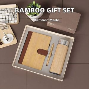 Bamboo <b>Notebook</b> Gift Box <b>Set</b>, Used for Holiday Gift Giving, Customizable logo - Product Image 2