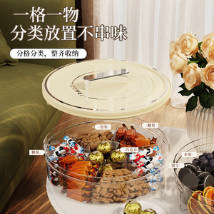 Fruit Platter Round Airtight Seal Food Container With Human Ergonomic Handle For Snacks Nuts Dessert <b>Tea</b> <b>Tray</b> - Product Image 5