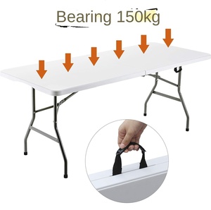 Ensemble de <span class=keywords><strong>table</strong></span> et de chaises pliantes d'extérieur modernes, cadre en fer portable, construction en plastique durable pour 2 à 4 personnes - Product Image 1