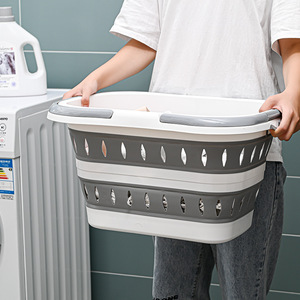 Cesta plegable <span class=keywords><strong>de</strong></span> plástico PP <span class=keywords><strong>de</strong></span> alta calidad, cesta <span class=keywords><strong>de</strong></span> almacenamiento <span class=keywords><strong>de</strong></span> <span class=keywords><strong>ropa</strong></span> sucia <span class=keywords><strong>de</strong></span> pie Rectangular portátil - Product Image 4