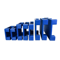 Palette en plastique miniature à 4 faces, simple face, 400*400*120, plateau plat, HDPE, plancher d'entrepôt, planche résistante à l'humidité