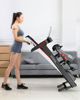 Équipement de fitness pour la maison, mini tapis de course électrique intelligent inclinable, pliable, avec écran LED, capacité de 120 kg, construction en acier