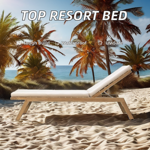 Chaise longue en bois au design moderne très populaire pour les hôtels, les stations balnéaires, les <span class=keywords><strong>bains</strong></span> <span class=keywords><strong>de</strong></span> <span class=keywords><strong>soleil</strong></span> en plein air, la piscine, meubles durables et élégants - Product Image 3