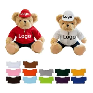 Individuelles LOGO plüsch Teddybär Auto 4S Ladenspielzeugpuppen tragen Mütze Bären Marketing Plüschtiere Maskottchen Individuellisierung