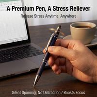 Stylo à bille en métal de haute qualité avec logo personnalisé et dispositif anti-stress, idéal pour un usage quotidien, stylos cadeaux