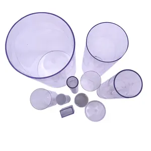 Pc pp pvc transparent round hdpe pp pmma ps large diameter clear pipe cast acrylic tube plastic tubes