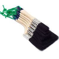 Pinceau à peinture mural YUANZHOU avec manche en bois, trou de suspension, poils noirs, qualité industrielle, DIY, personnalisable OEM/ODM, taille 1 pouce, garantie 3 ans