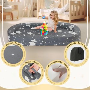 OEM Travel Toddler <b>Bed</b> 3 in 1 <b>Portable</b> Foldable Chair Soft Foam Floor Lounger with Washable Cover Modern Travel Kids Travel <b>Bed</b> - Product Image 4