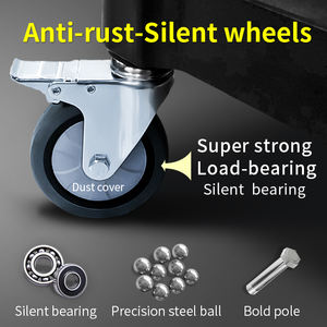 レストラン、ホテル、病院、ハウスキーピングトロリー、用務員用のホイール付きカートとトロリーのクリーニング - Product Image 4