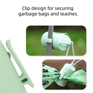 Boîte à sacs à déjections pour animaux de compagnie, portable, en plastique, écologique, pour extérieur, avec clip, pour chien et chat - Product Image 6