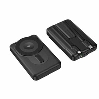 Batterie externe magnétique sans fil ultra-fine en plastique 2026, portable 10000 mAh, affichage numérique trois-en-un, vente chaude transfrontalière